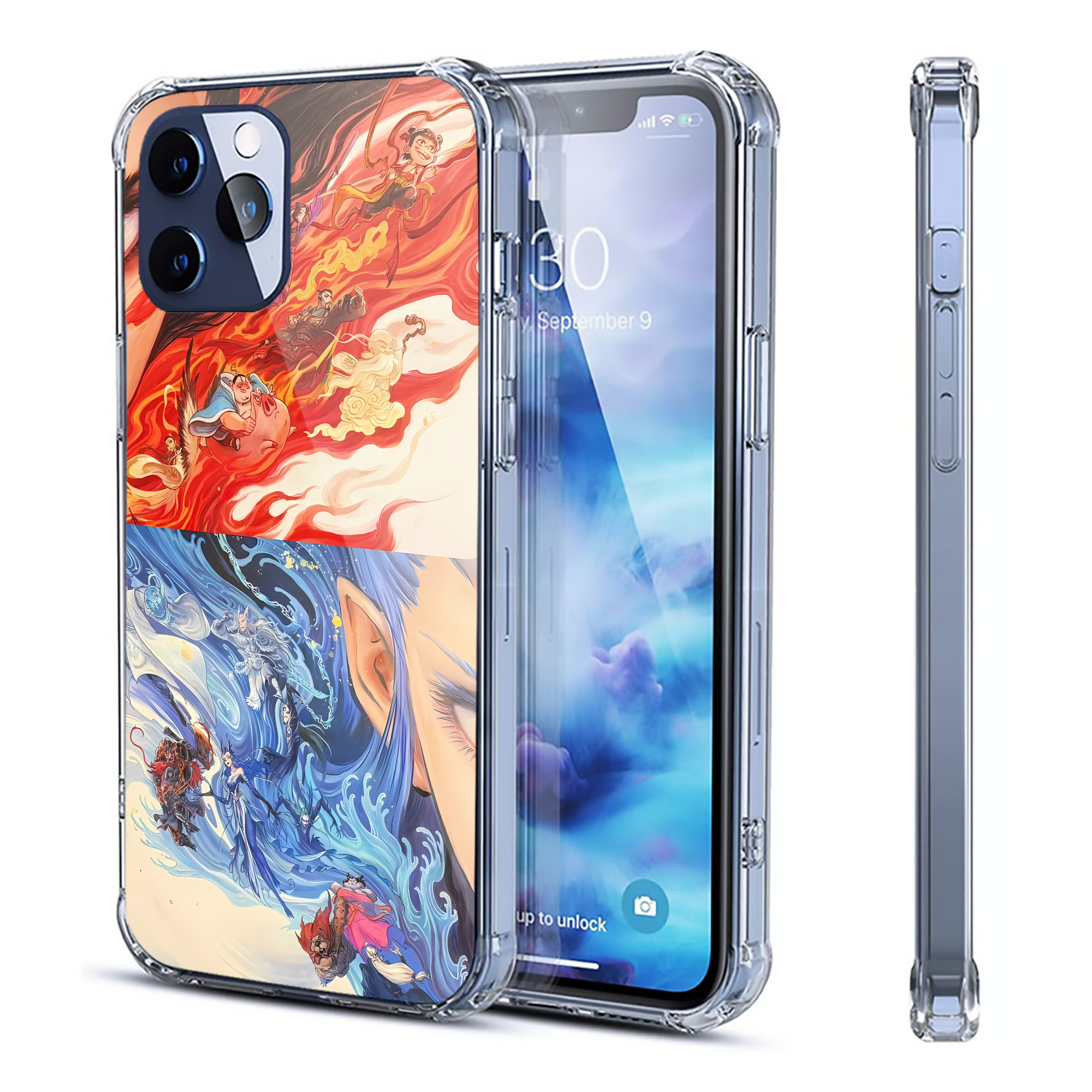 （画像用） Ne Zha 2 ナタ 魔童の大暴れ 【iPhone 12シリーズ対応】透明スマホケース（クリアソフトケース）